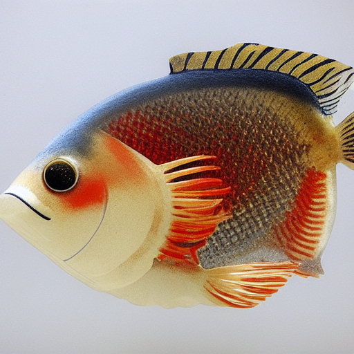 incomplete fish with no background
