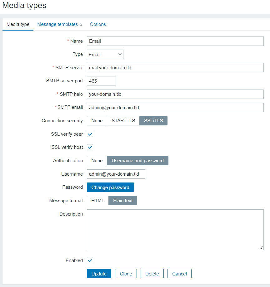 External SMTP